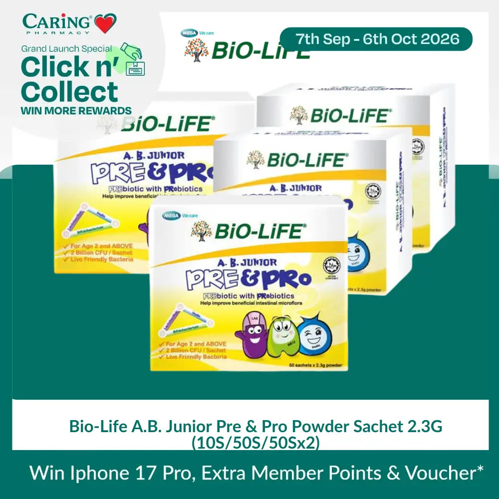 Bio-Life A.B. Junior Pre & Pro Powder Sachet 2.3G (10S/50S/50Sx2)