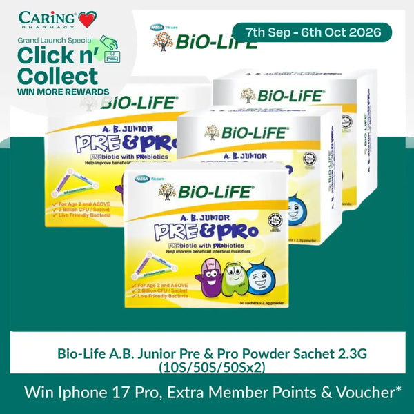 Bio-Life A.B. Junior Pre & Pro Powder Sachet 2.3G (10S/50S/50Sx2)