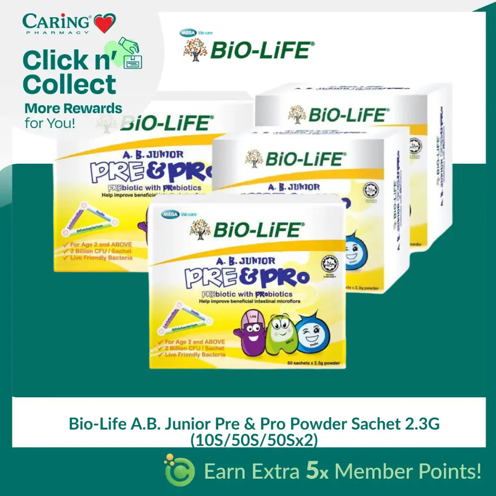 Bio-Life A.B. Junior Pre & Pro Powder Sachet 2.3G (10S/50S/50Sx2)