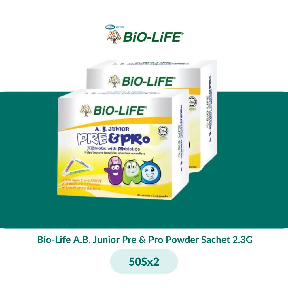 Bio-Life A.B. Junior Pre & Pro Powder Sachet 2.3G (10S/50S/50Sx2) - 50S X 2