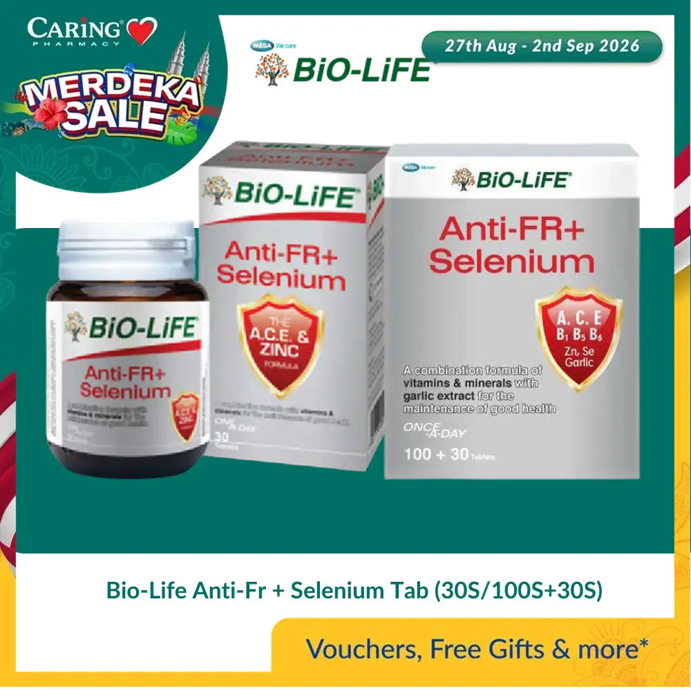 Bio-Life Anti-Fr + Selenium Tab (30S/100S + 30S)