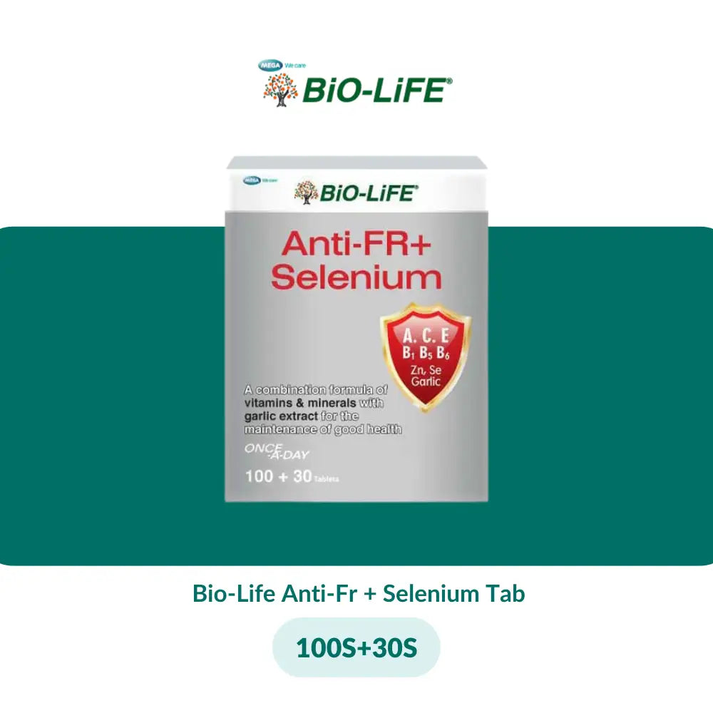 Bio-Life Anti-Fr + Selenium Tab (30S/100S + 30S) - 100S + 30S