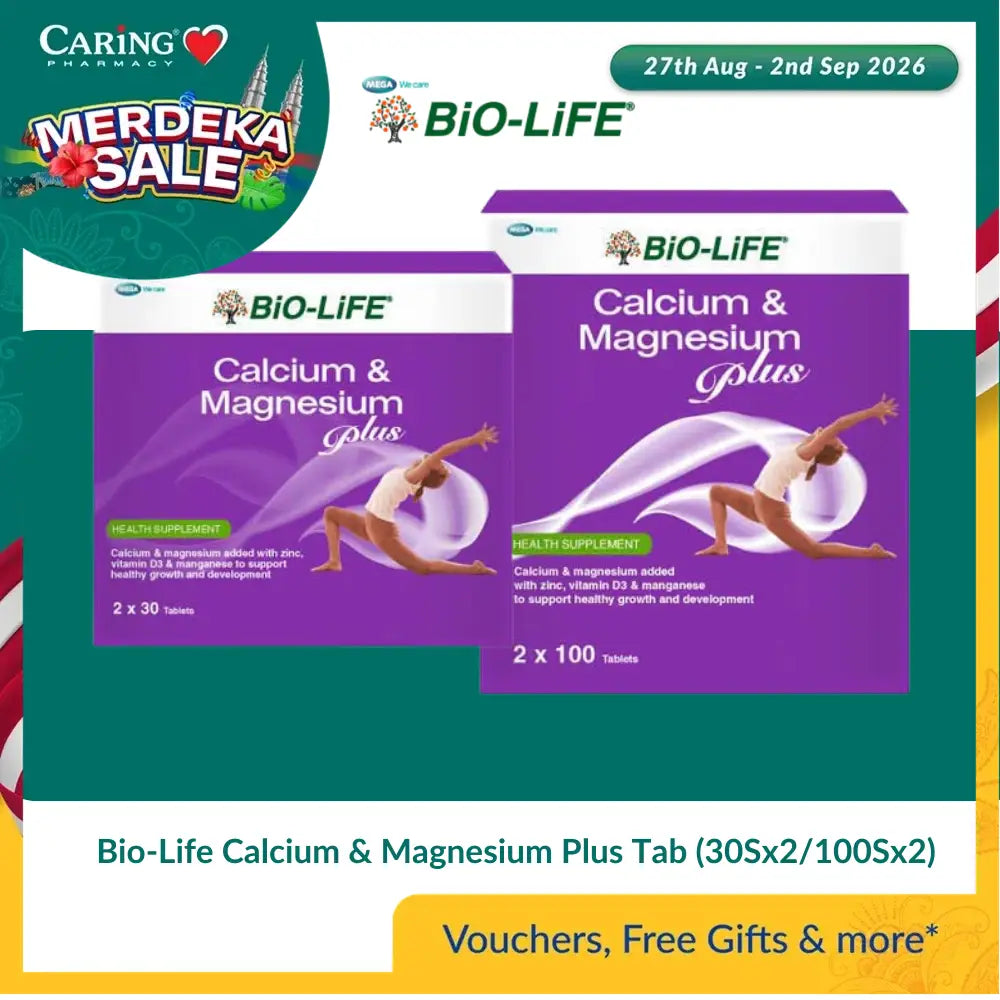 Bio-Life Calcium & Magnesium Plus Tab (30Sx2/100Sx2)