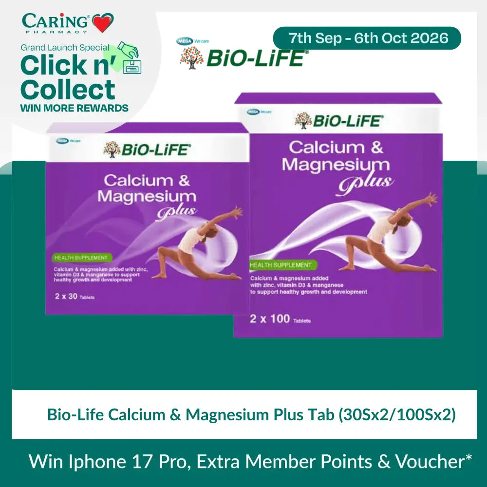 Bio-Life Calcium & Magnesium Plus Tab (30Sx2/100Sx2)