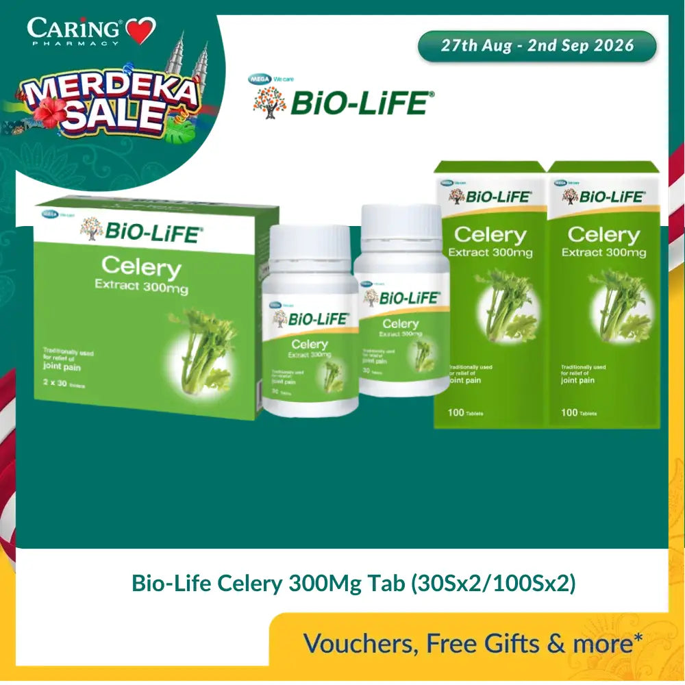 Bio-Life Celery 300Mg Tab (30Sx2/100Sx2)