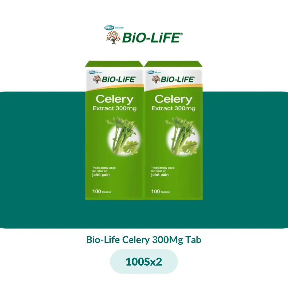 Bio-Life Celery 300Mg Tab (30Sx2/100Sx2) - 100Sx2