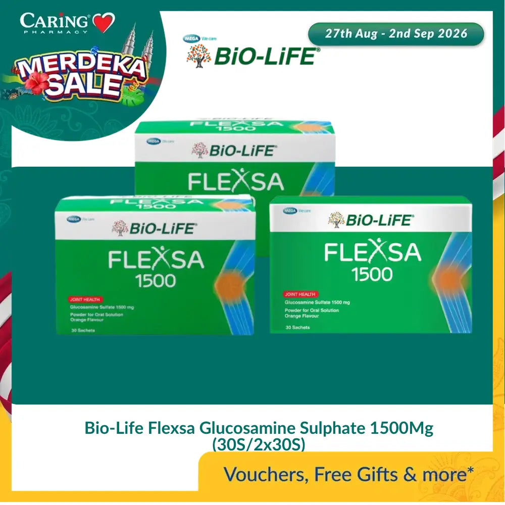 Bio-Life Flexsa Glucosamine Sulfate 1500Mg (30s/2x30s)