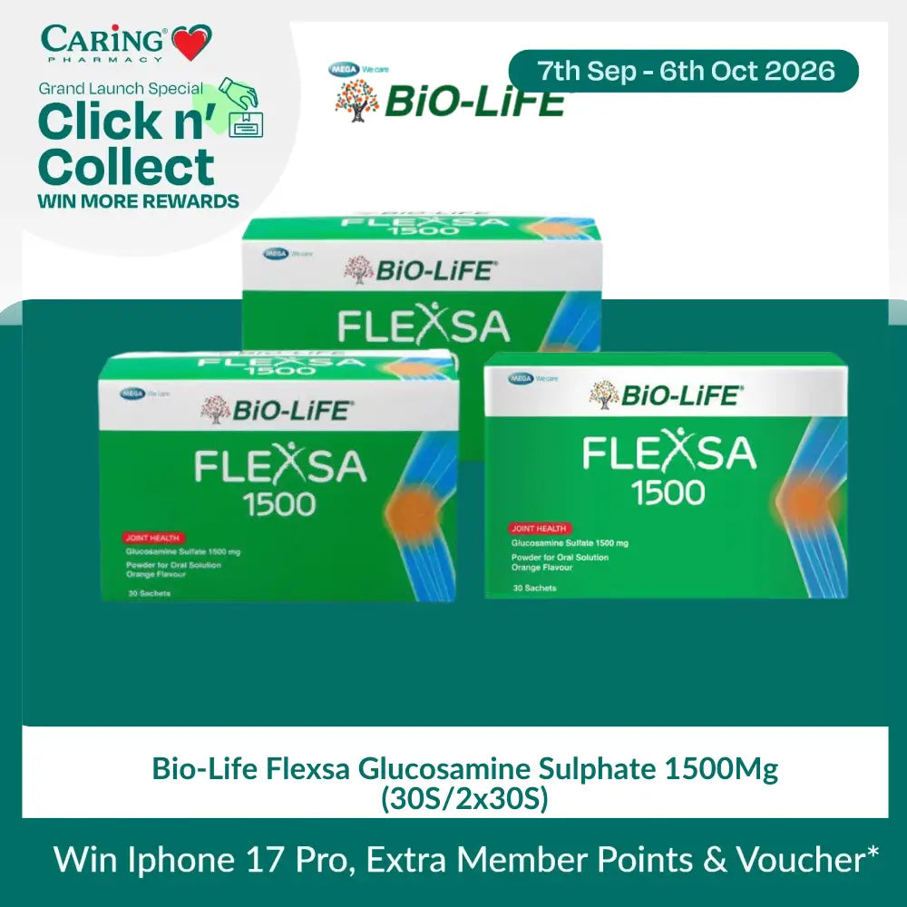 Bio-Life Flexsa Glucosamine Sulfate 1500Mg (30s/2x30s)