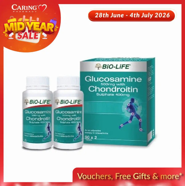 BIO-LIFE Glucosamine Chondroitin Supplement Malaysia 500mg with 400mg Sulphate for joint health