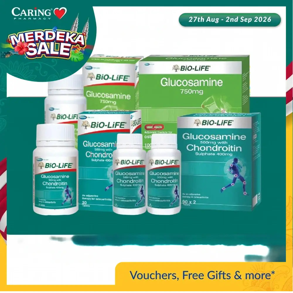 Bio-Life Glucosamine 750mg (30s/100sx3)/ 500mg With Chondroitin Sulphate 400mg (30S/90Sx2)