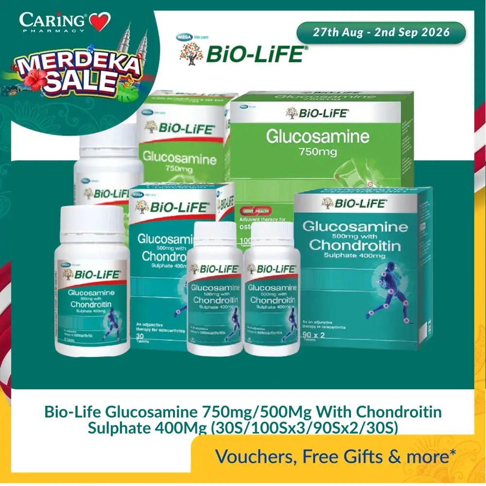 Bio-Life Glucosamine 750mg (30s/100sx3)/ 500mg With Chondroitin Sulphate 400mg (30S/90Sx2)