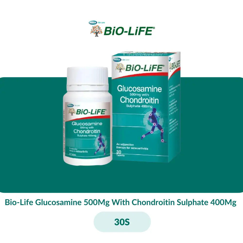 Bio-Life Glucosamine 750mg (30s/100sx3)/ 500mg With Chondroitin Sulphate 400mg (30S/90Sx2) - Glucosamine 500mg With