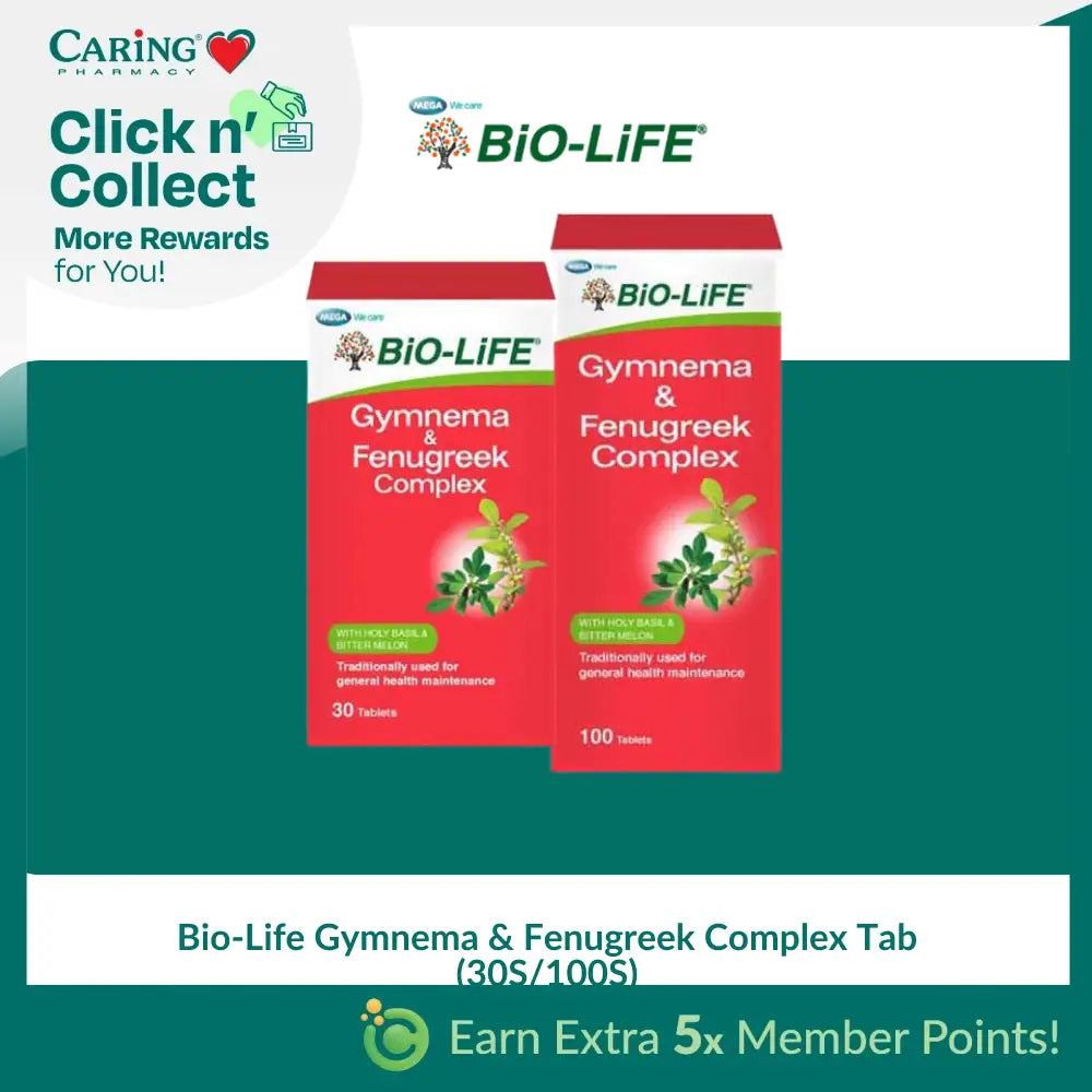 Bio-Life Gymnema & Fenugreek Complex Tab (30S/100S)