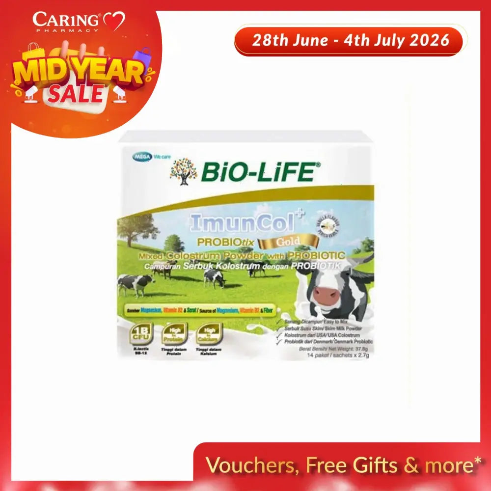 BIO-LIFE IMUNCOL+ PROBIOTIX GOLD SACHET 2.6G 14S