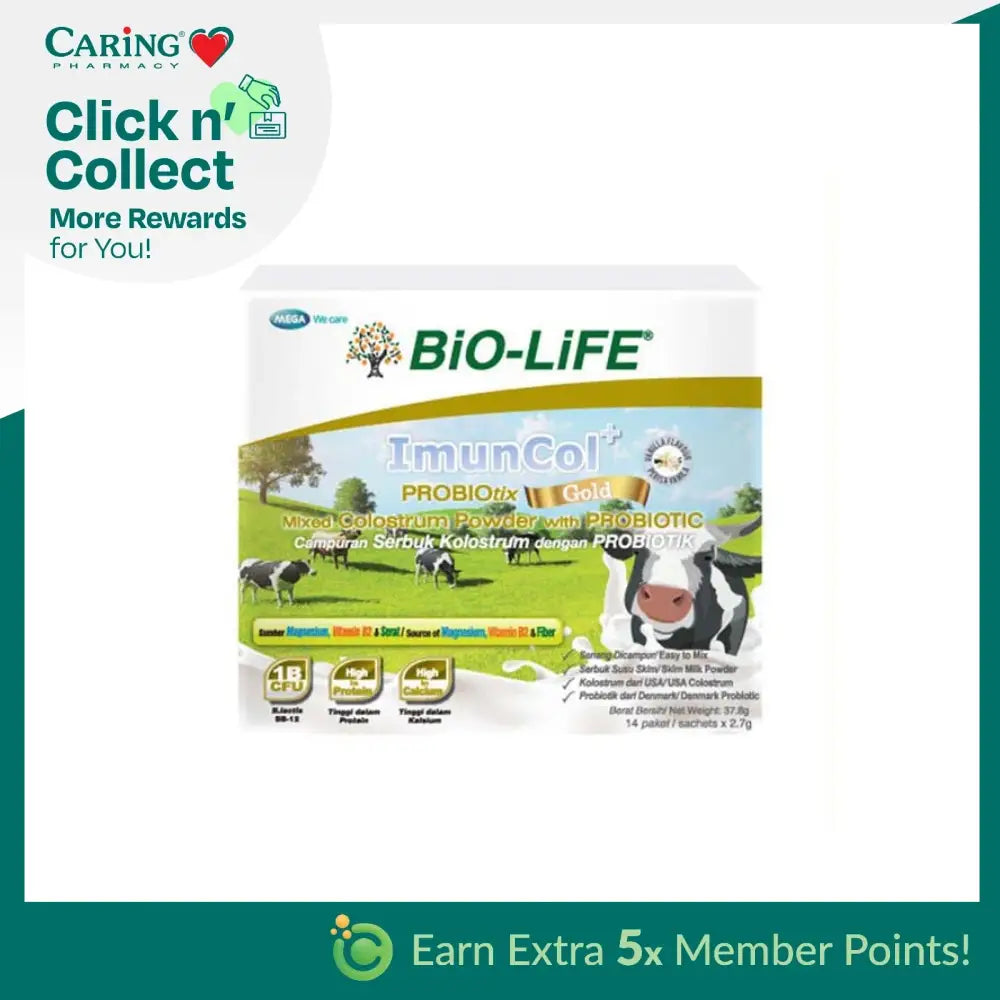 BIO-LIFE IMUNCOL+ PROBIOTIX GOLD SACHET 2.6G 14S