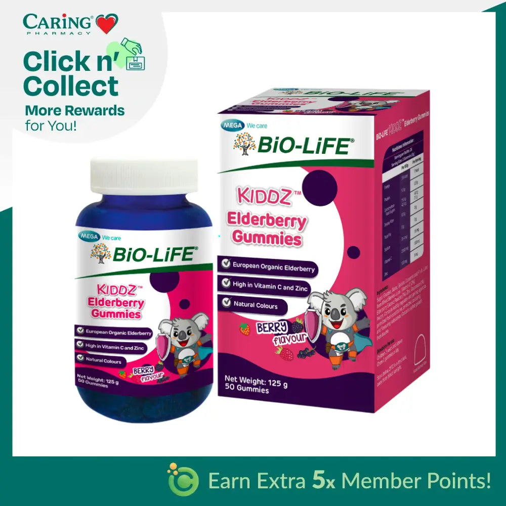 BIO-LIFE KIDDZ ELDERBERRY GUMMIES 50S