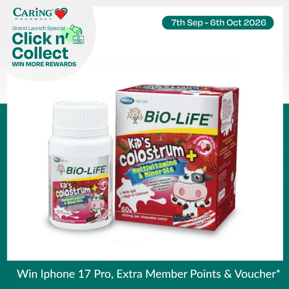 BIO-LIFE Kids Colostrum Multivitamin Chewable Tablets with Calcium and Minerals for Healthy Growth