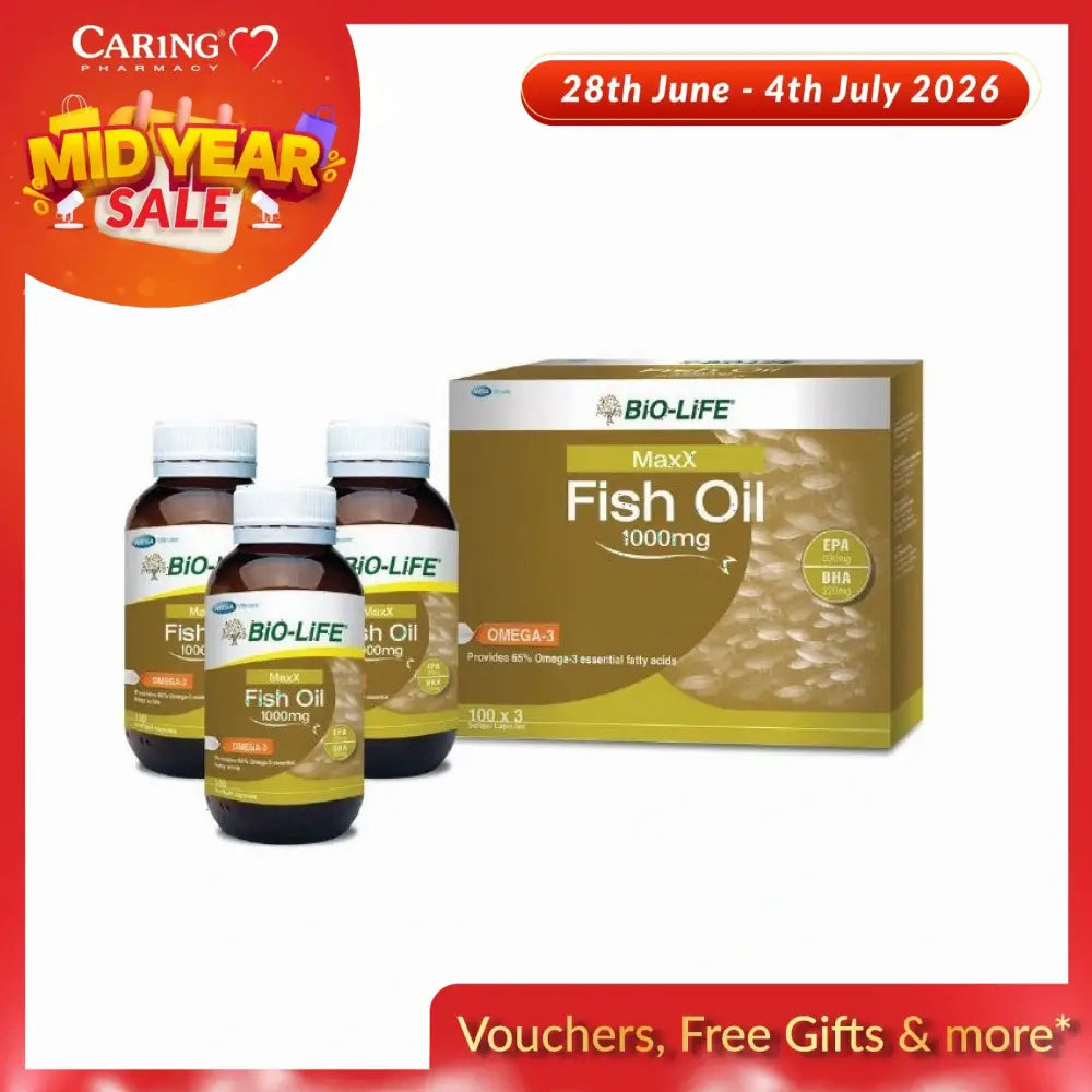 Bio-Life Maxx Fish Oil 1000mg Bottles and Packaging for Omega-3 Essential Fatty Acids