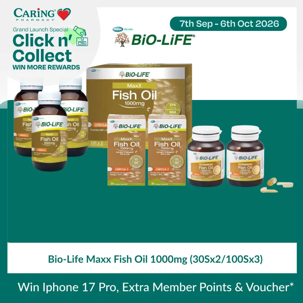 Bio-Life Maxx Fish Oil 1000mg (30Sx2/100Sx3)