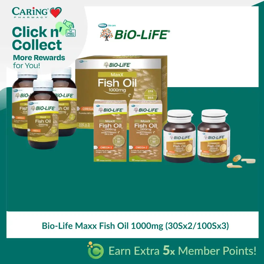 Bio-Life Maxx Fish Oil 1000mg (30Sx2/100Sx3)