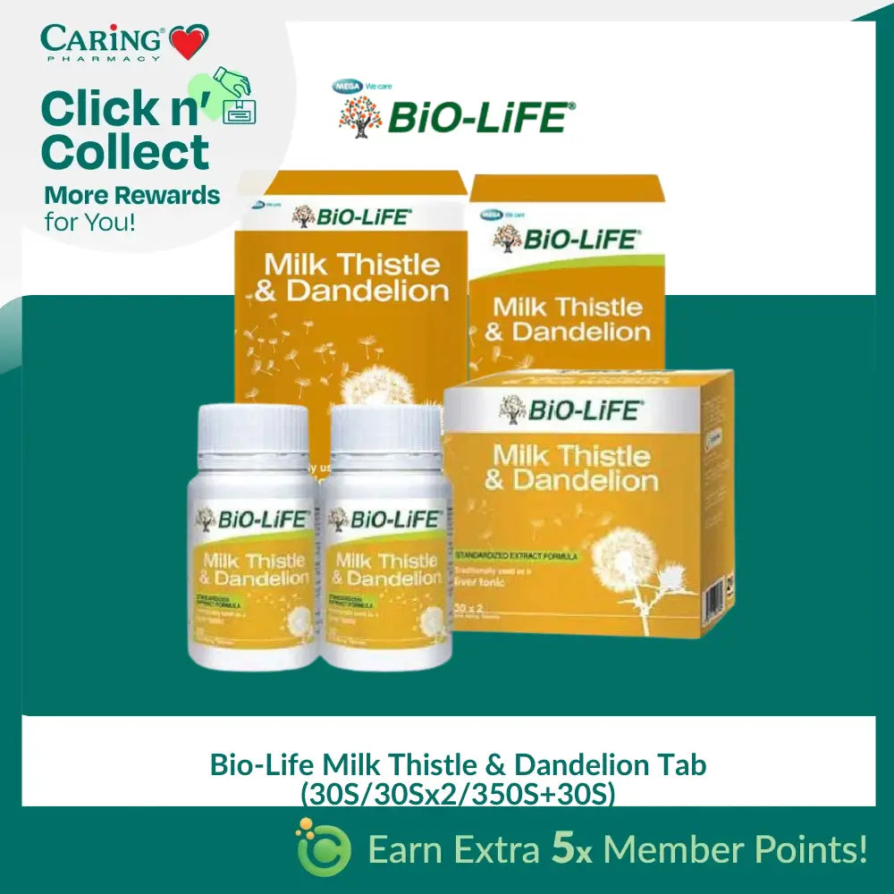 Bio-Life Milk Thistle & Dandelion Tab (30S/30Sx2/350S + 30S)