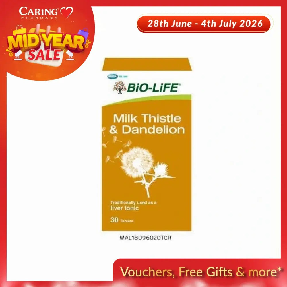 BIO-LIFE MILK THISTLE & DANDELION TAB 30S