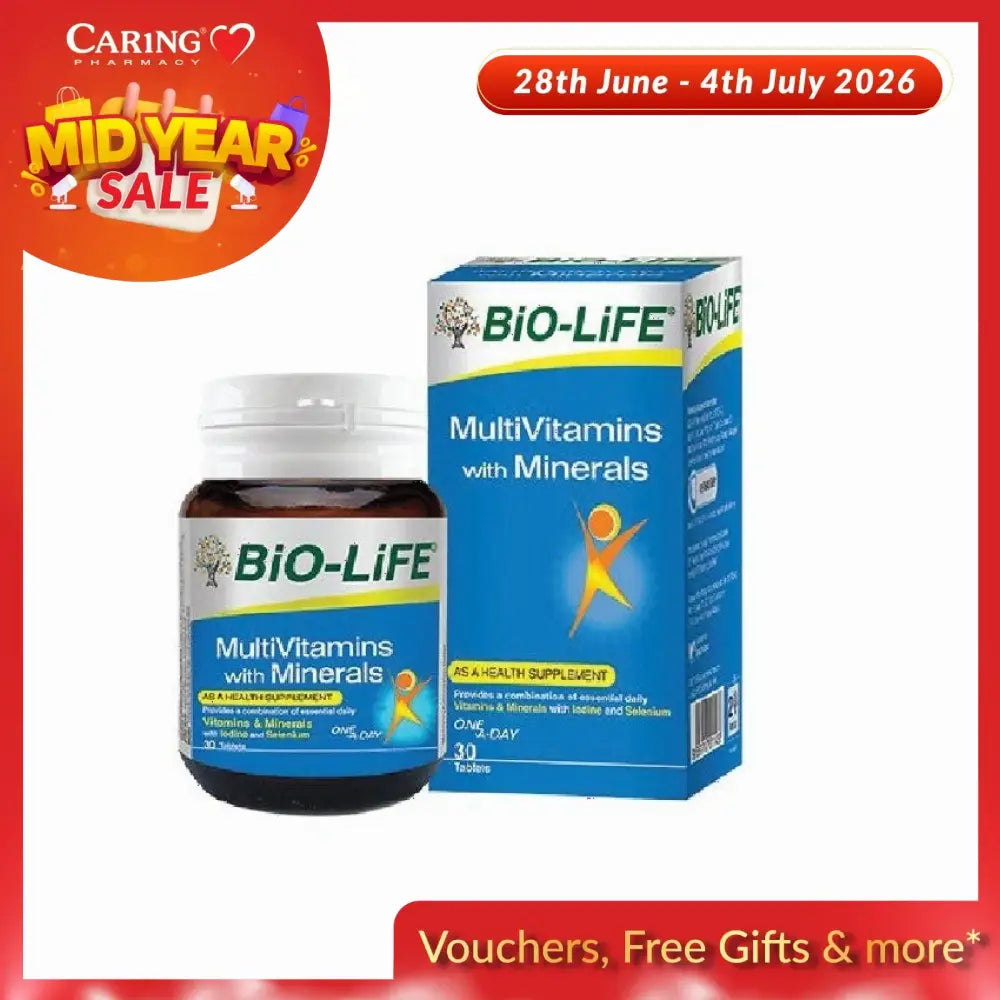 BIO-LIFE MultiVitamins with Minerals supplement bottle and packaging for daily health support