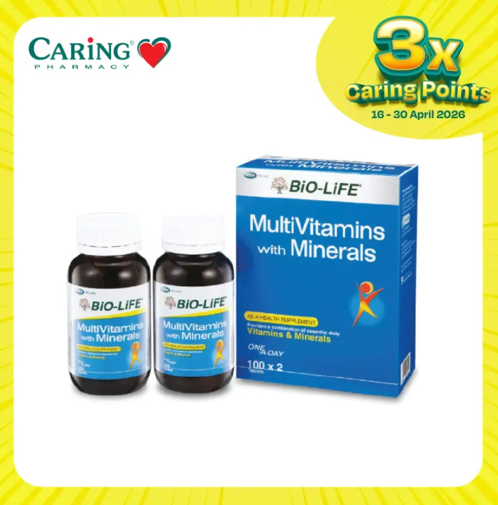 Bio-Life multivitamins with minerals in two bottles with packaging for daily health support