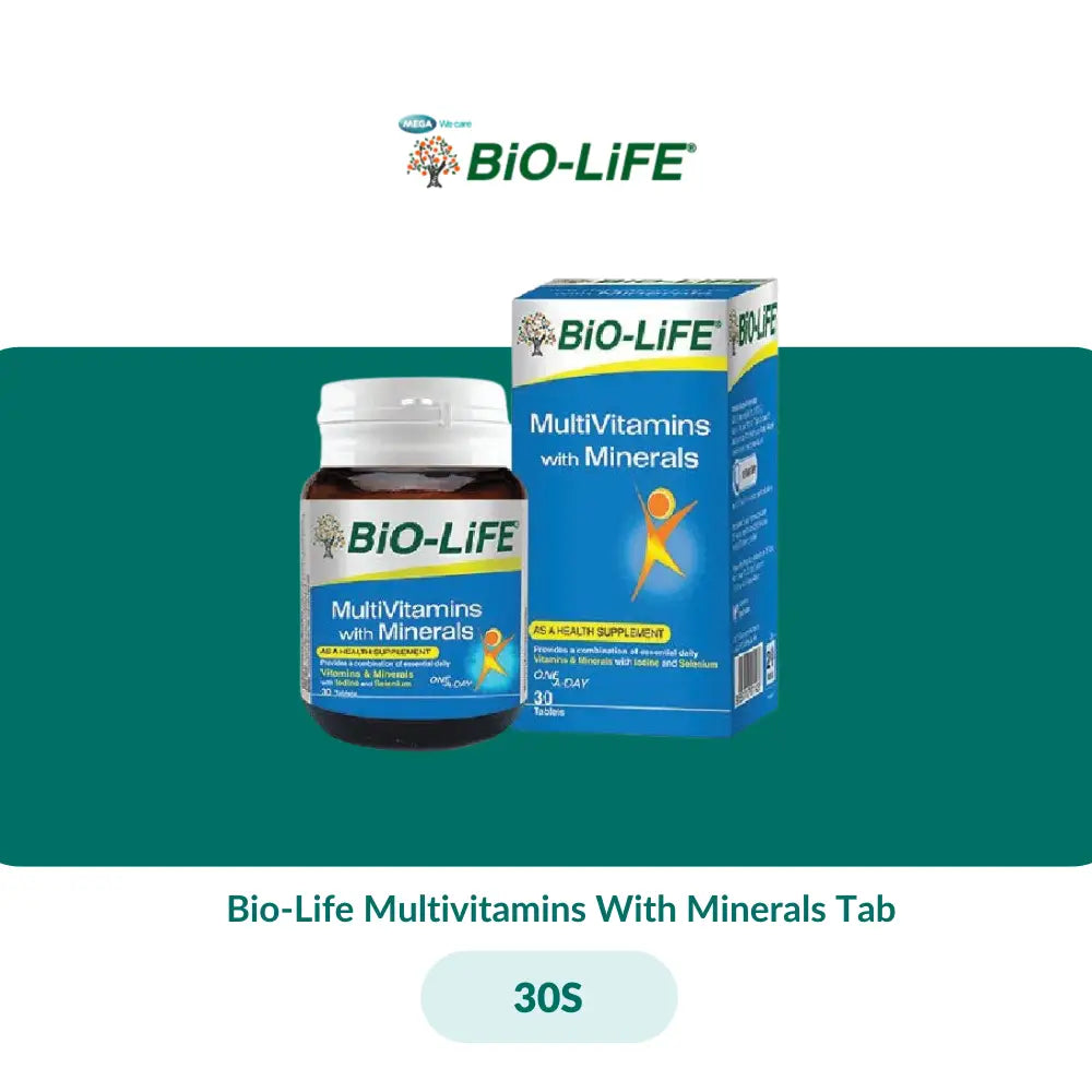 Bio-Life Multivitamins With Minerals Tab (30S/100Sx2) - 30S