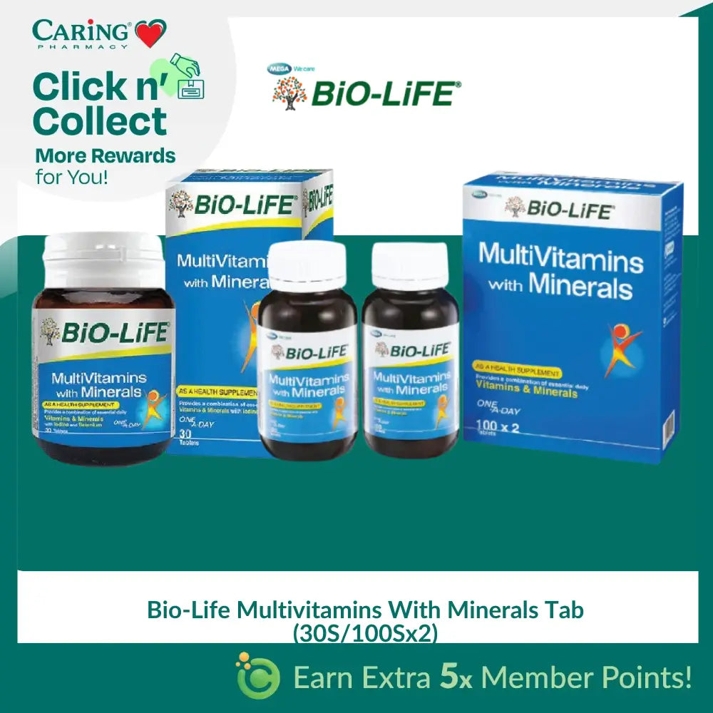 Bio-Life Multivitamins With Minerals Tab (30S/100Sx2)
