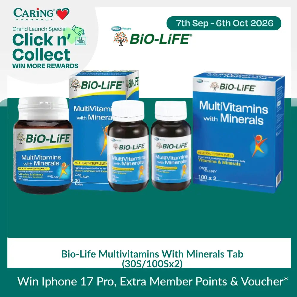Bio-Life Multivitamins With Minerals Tab (30S/100Sx2)