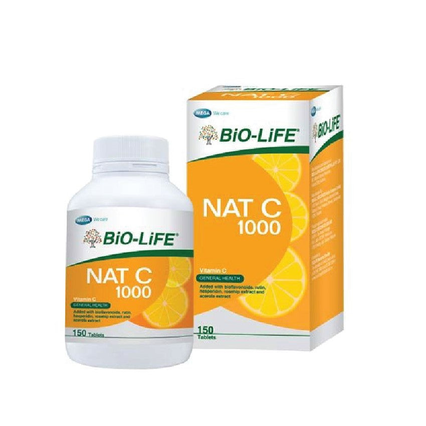 Bio-Life Nat C 1000mg 150 tablets for immune support and antioxidant protection