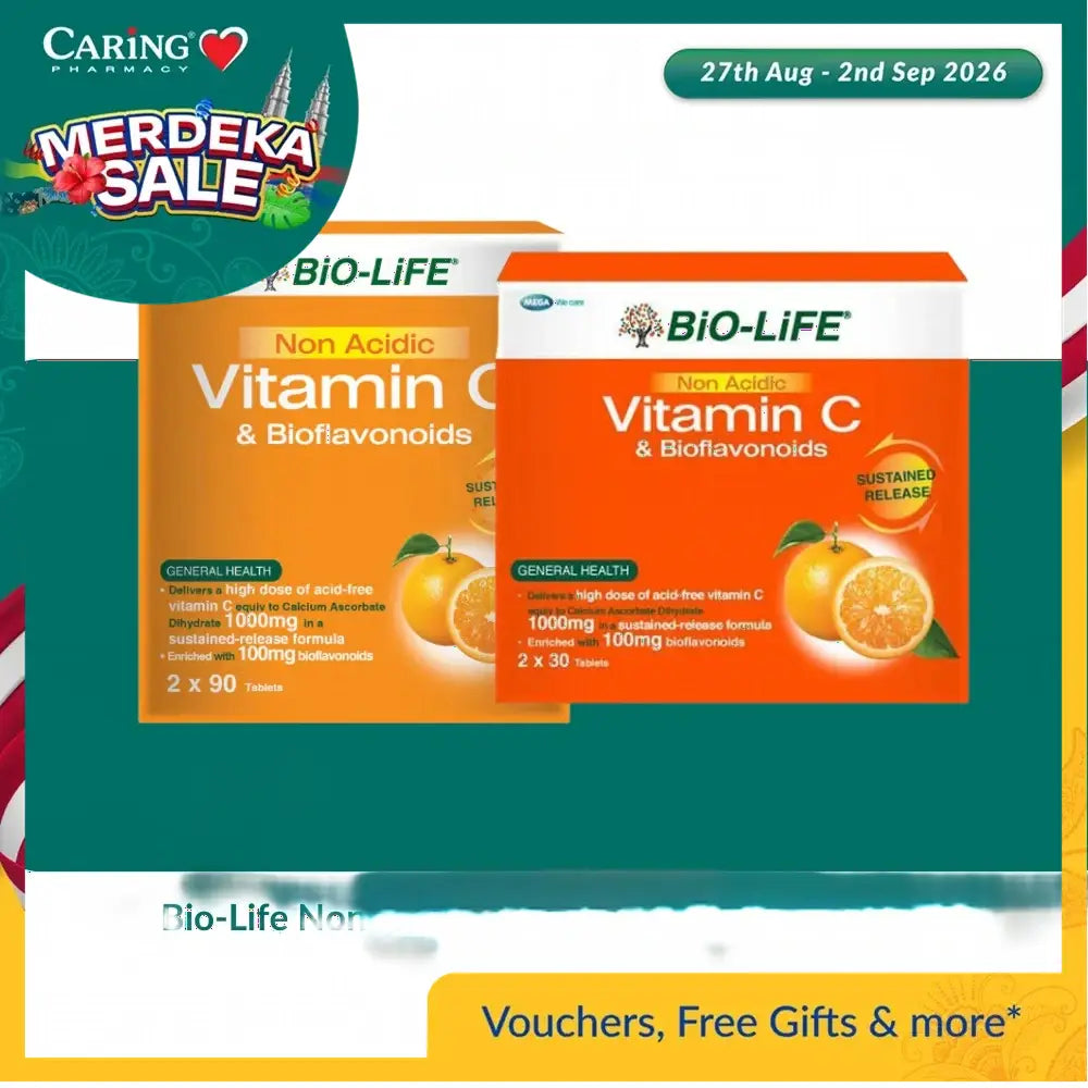 Bio-Life Non Acidic Vitamin C & Bioflavonoids Tab (30Sx2/90Sx2)