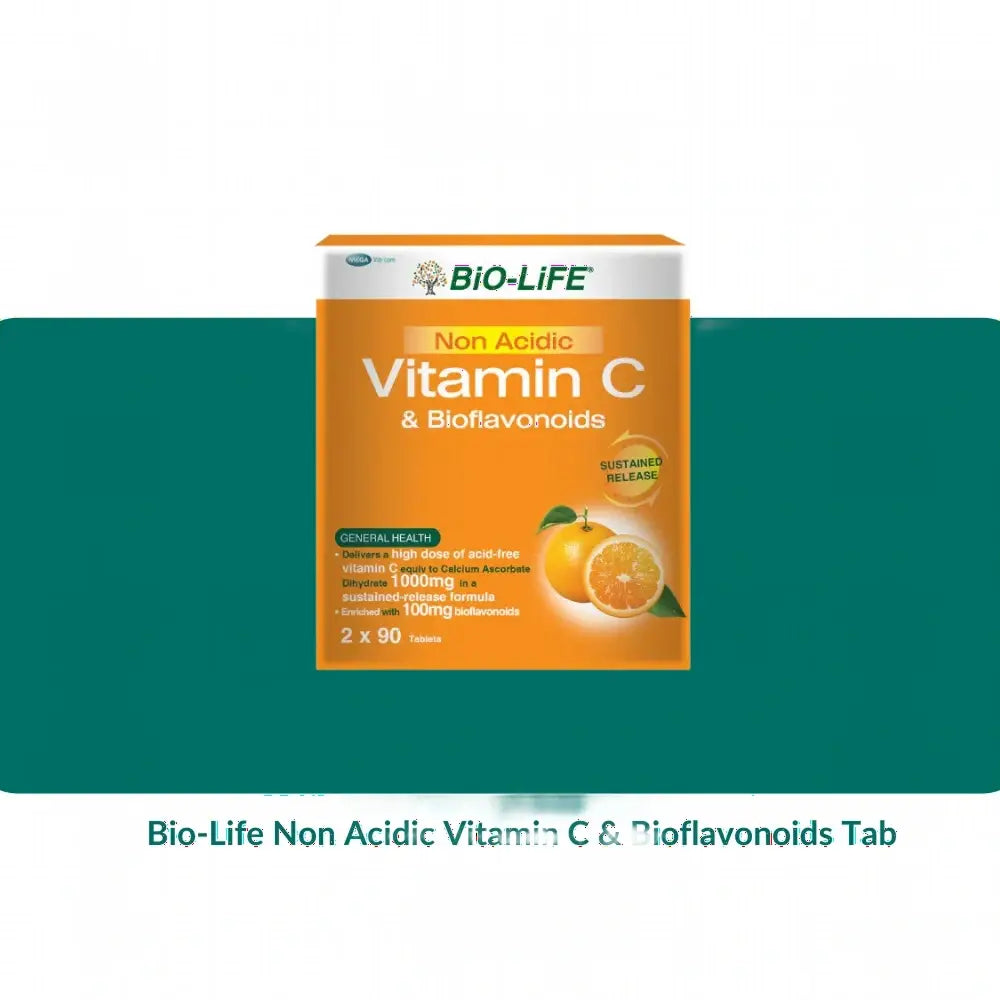 Bio-Life Non Acidic Vitamin C & Bioflavonoids Tab (30Sx2/90Sx2) - 90Sx2