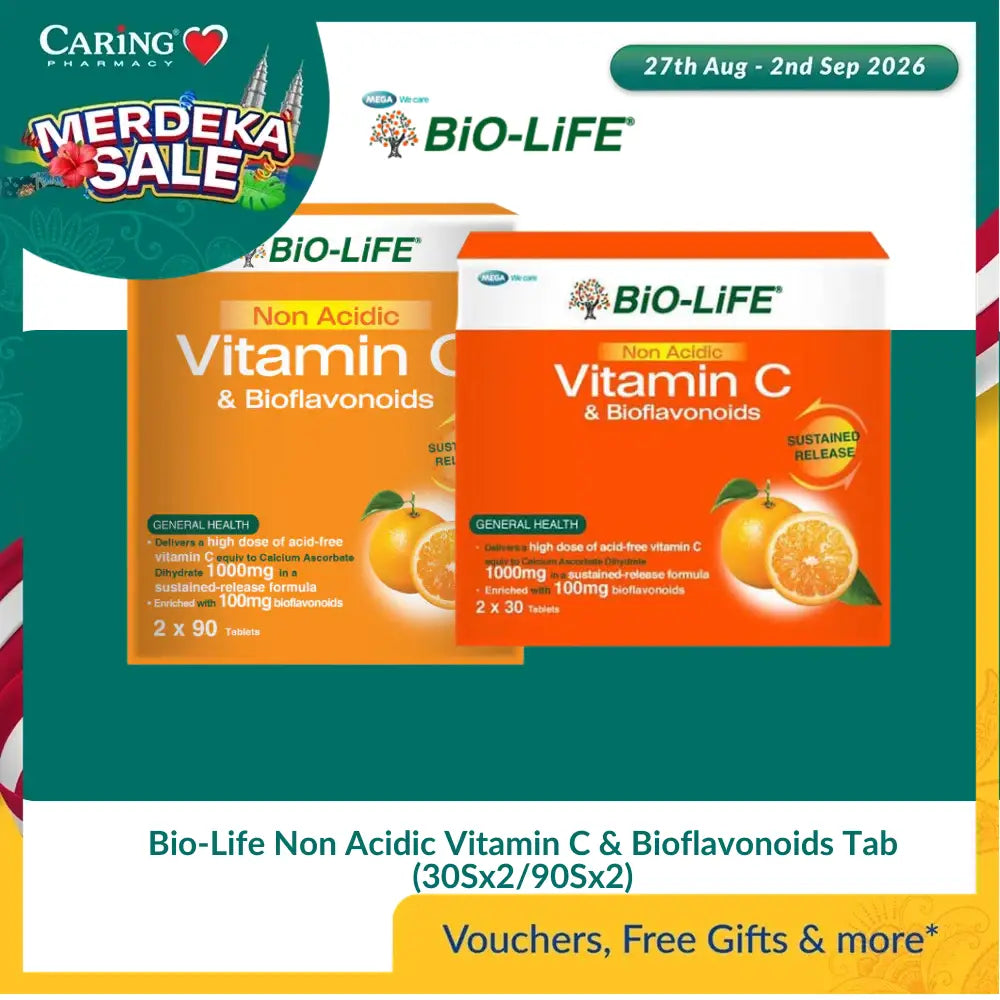 Bio-Life Non Acidic Vitamin C & Bioflavonoids Tab (30Sx2/90Sx2)