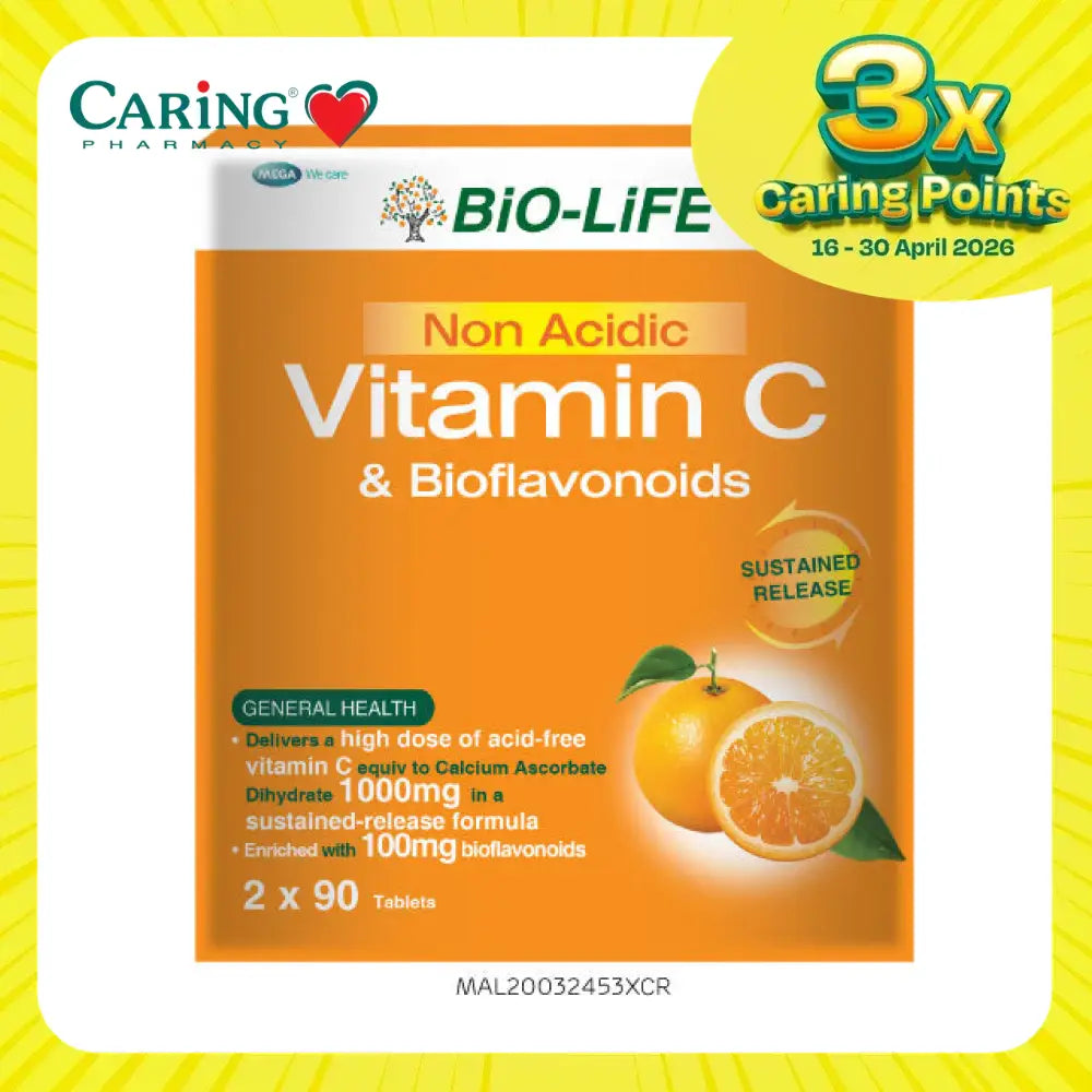 BIO-LIFE Non Acidic Vitamin C Supplement with Bioflavonoids for enhanced health benefits