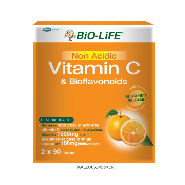 BIO-LIFE Non Acidic Vitamin C Supplement with Bioflavonoids for enhanced health benefits
