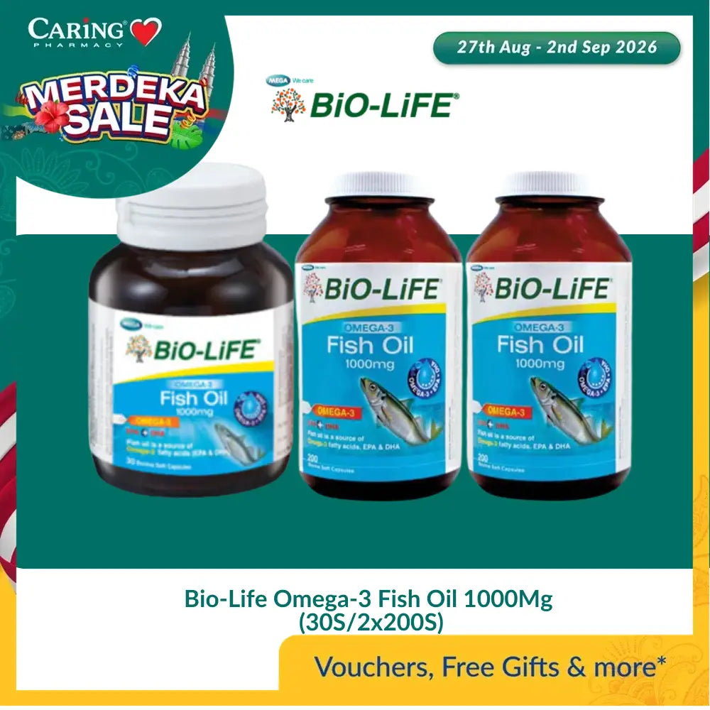Bio-Life Omega-3 Fish Oil 1000Mg (30S/2x200S)