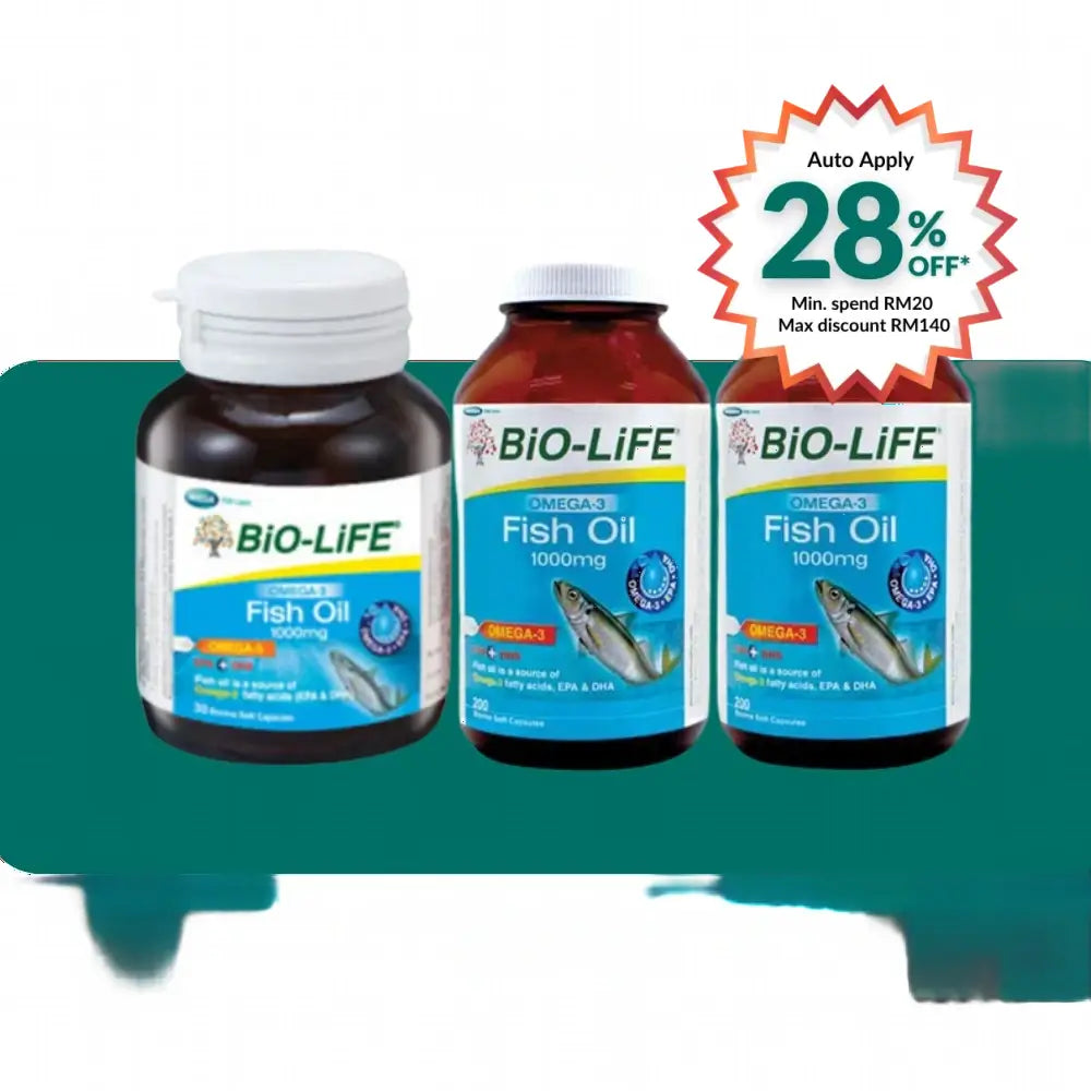 Bio-Life Omega-3 Fish Oil 1000Mg (30S/2x200S)
