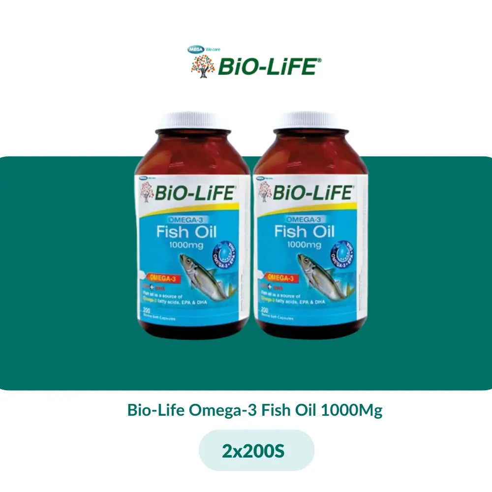 Bio-Life Omega-3 Fish Oil 1000Mg (30S/2x200S) - 2X200S