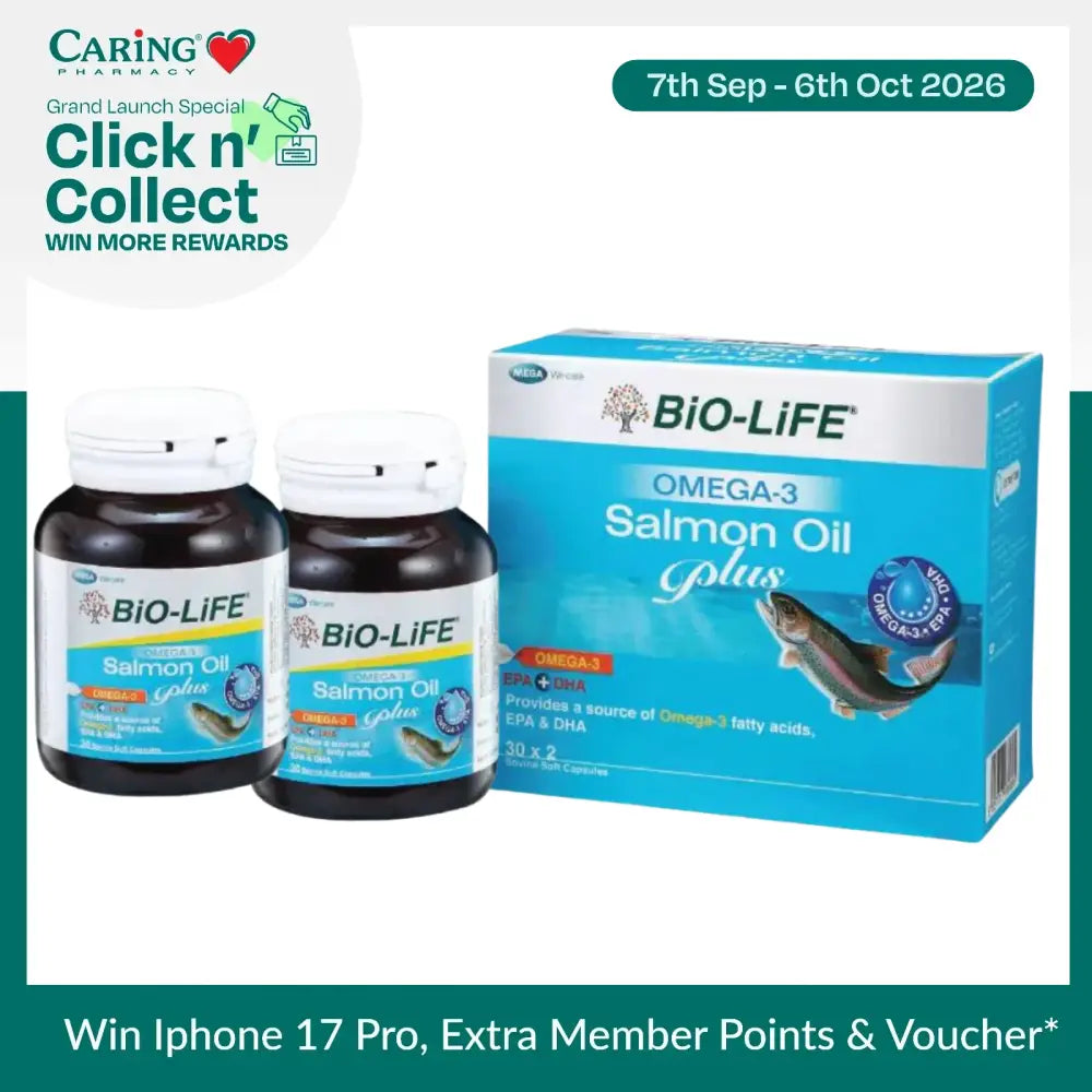 BIO-LIFE OMEGA-3 SALMON OIL PLUS 30SX2