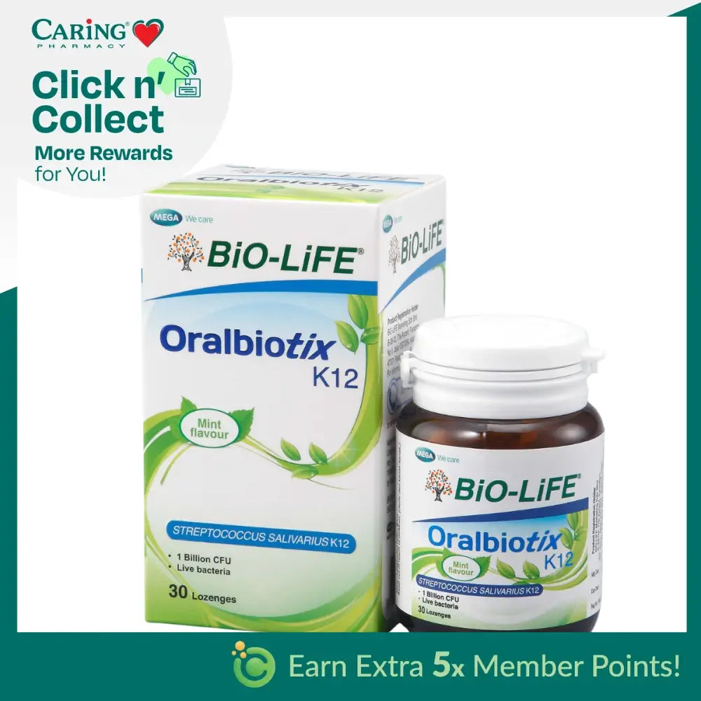 BIO-LIFE ORALBIOTIX K12 LOZENGE MINT 30S