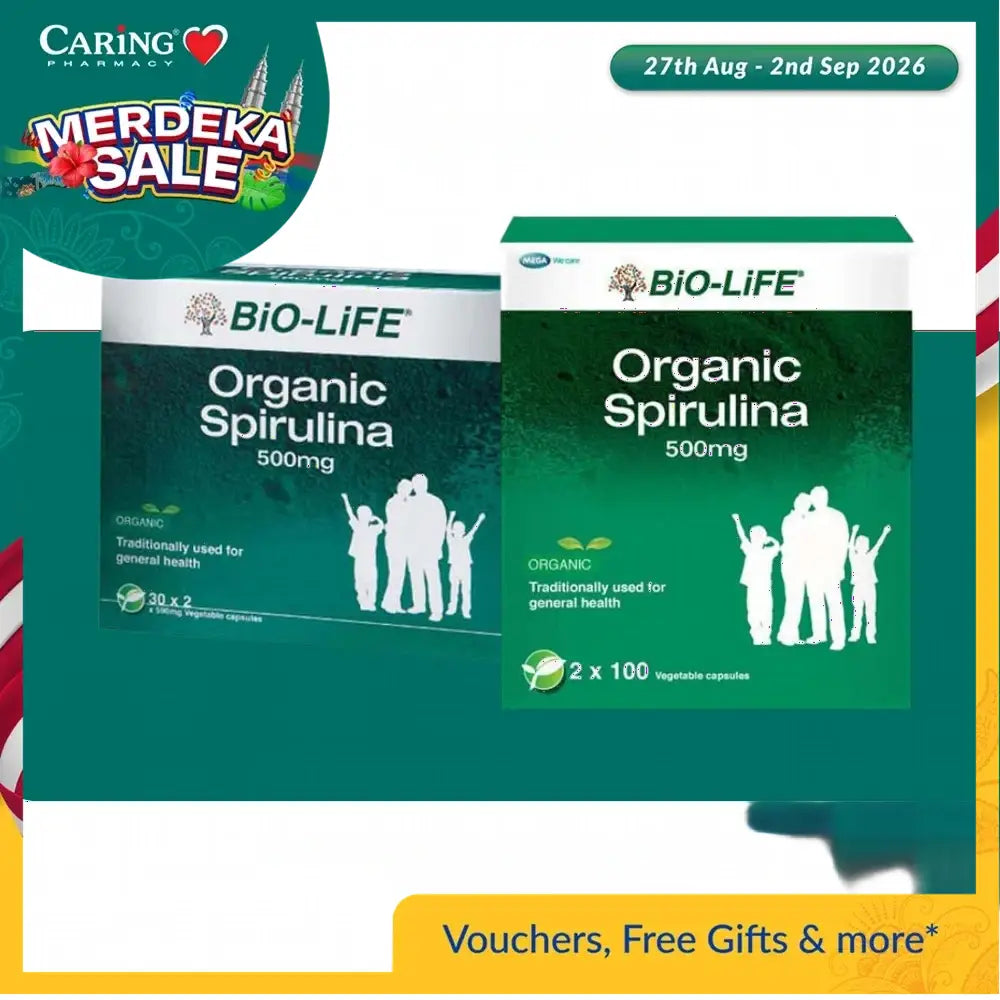 Bio-Life Organic Spirulina Vegecap (30Sx2/100Sx2)
