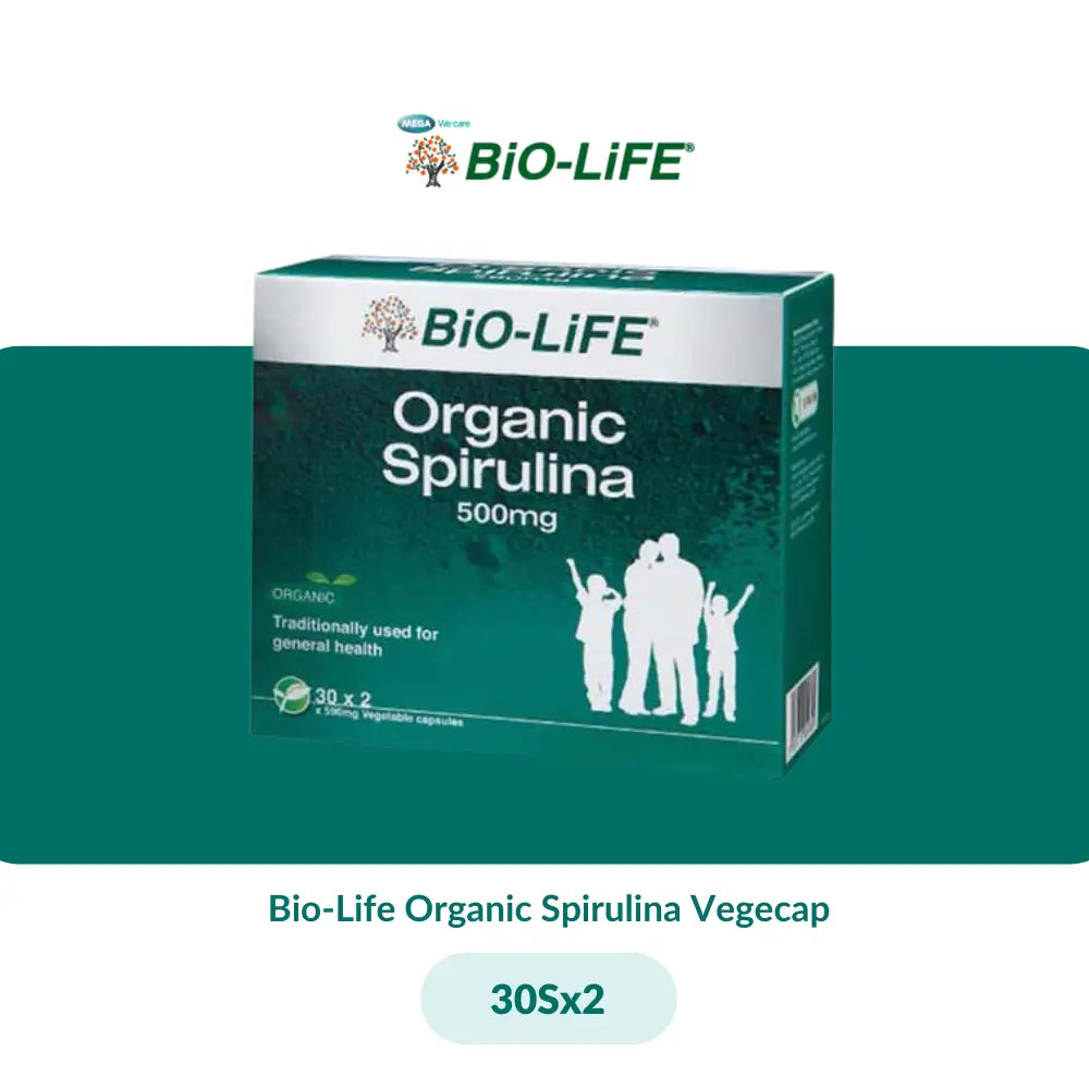 Bio-Life Organic Spirulina Vegecap (30Sx2/100Sx2) - 30Sx2