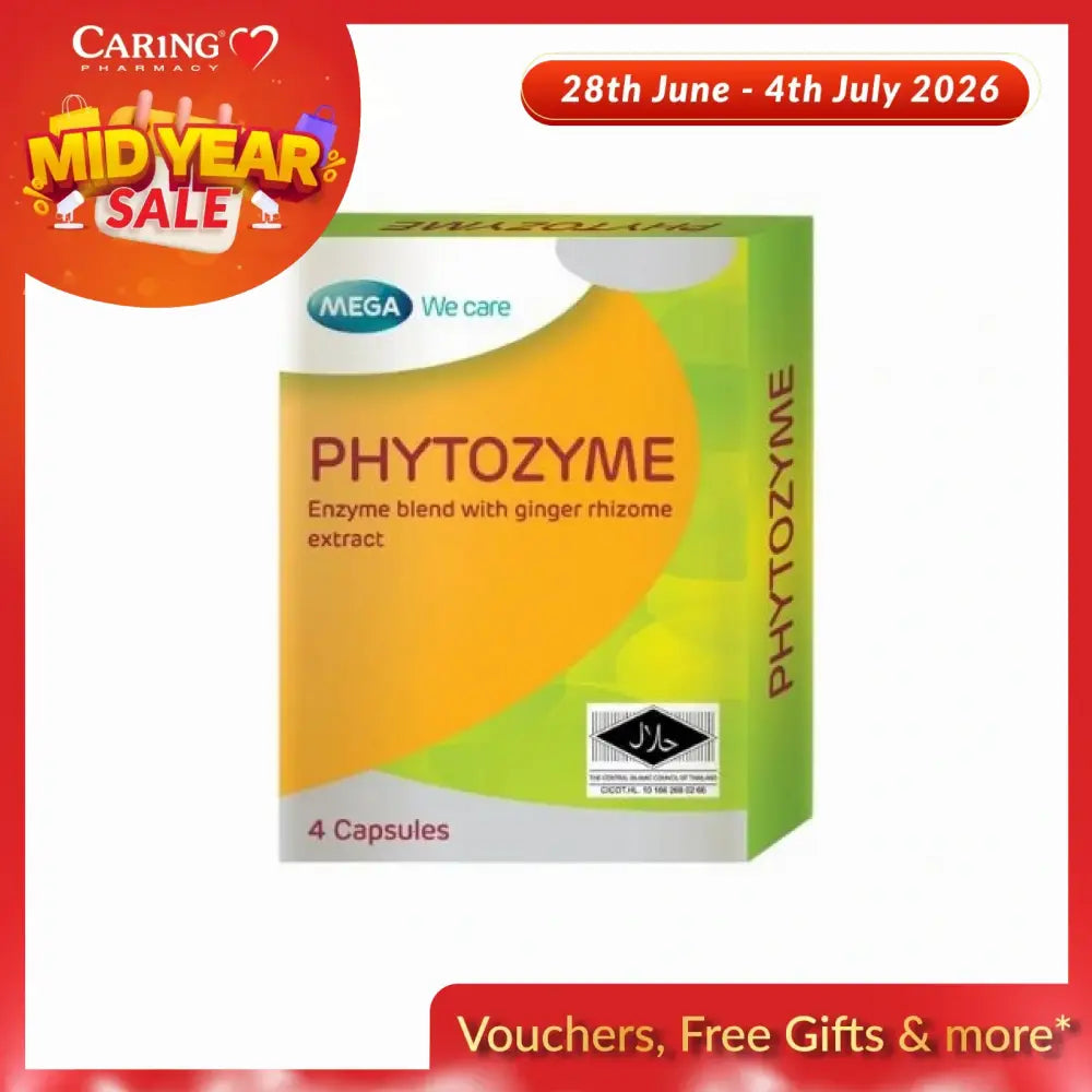 Bio-Life Phytozyme capsules box containing four capsules with enzyme blend and ginger extract