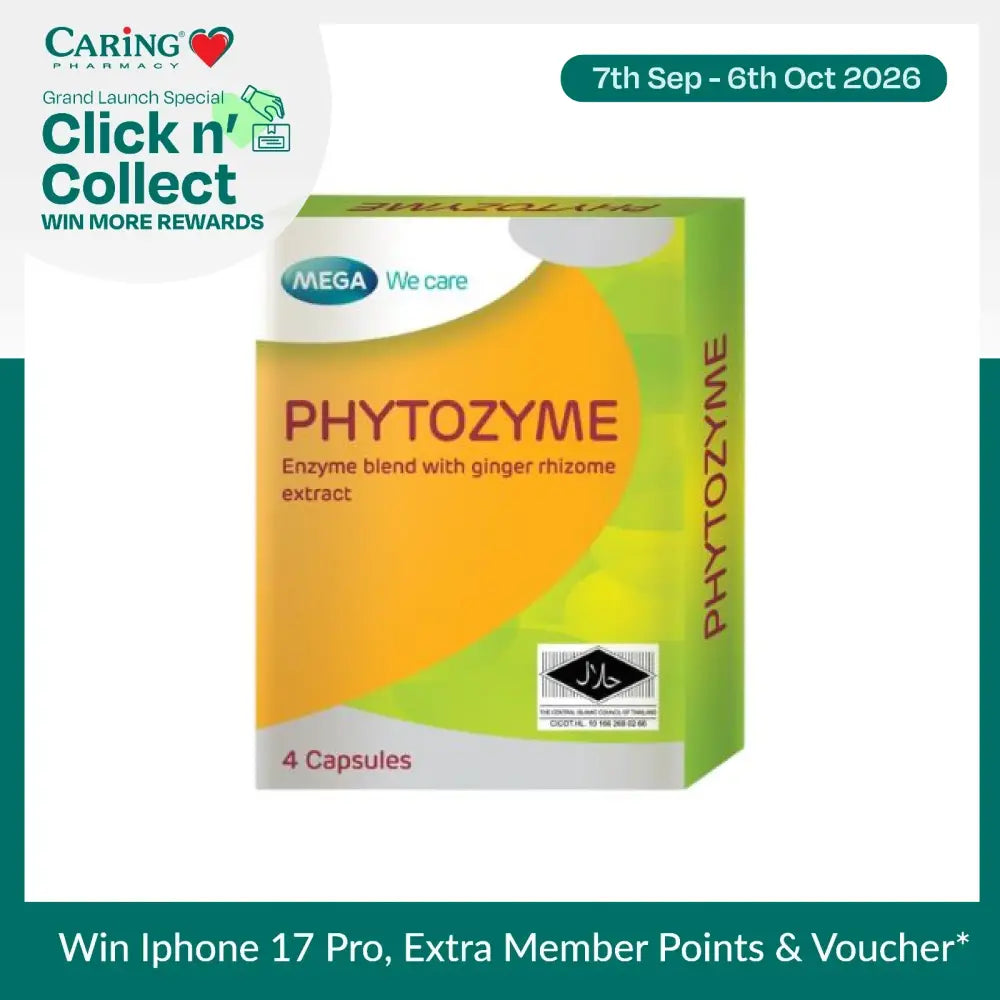 Bio-Life Phytozyme capsules box containing four capsules with enzyme blend and ginger extract