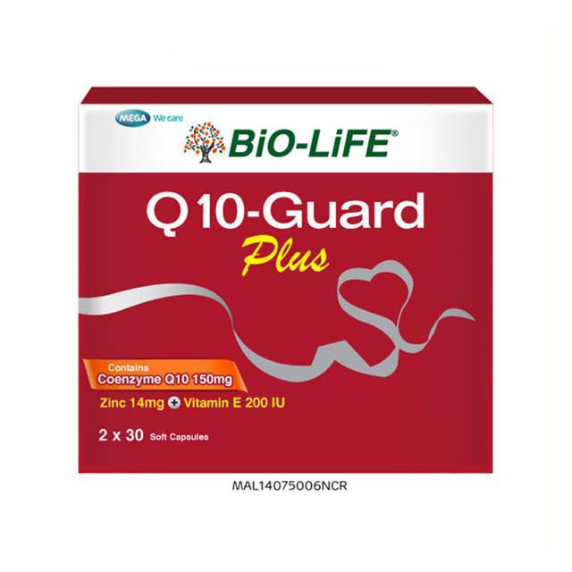 Bio-Life Q10-Guard Plus 150mg Supplement Box with Coenzyme Q10 and Vitamins