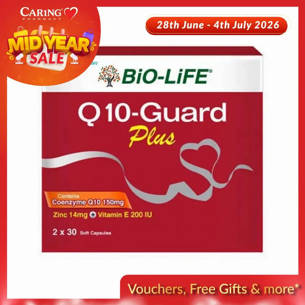 Bio-Life Q10-Guard Plus 150mg Supplement Box with Coenzyme Q10 and Vitamins