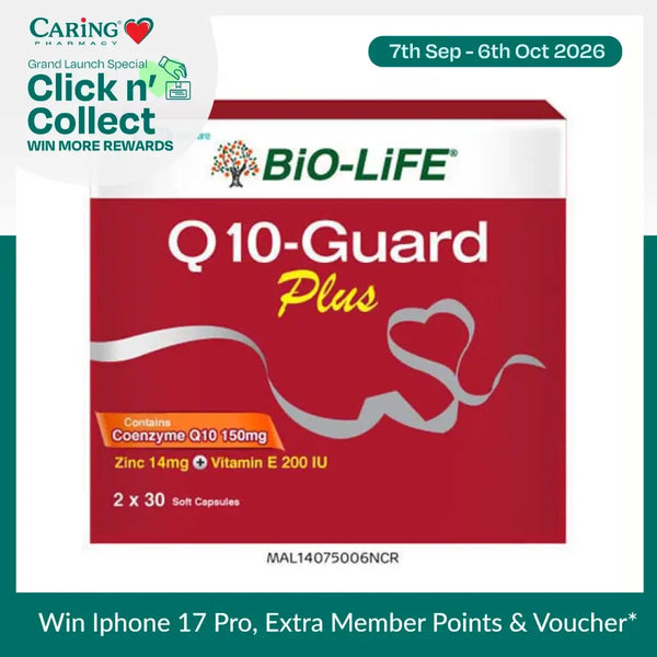Bio-Life Q10-Guard Plus 150mg Supplement Box with Coenzyme Q10 and Vitamins