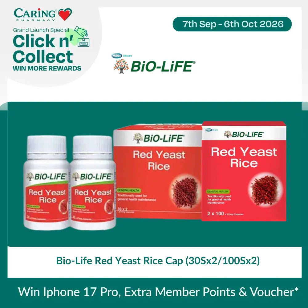 Bio-Life Red Yeast Rice Cap (30Sx2/100Sx2)